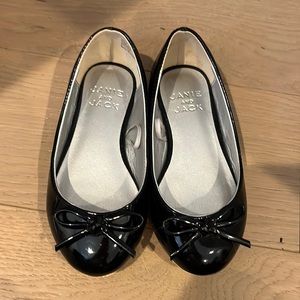 Janie and jack black patented leather shoes